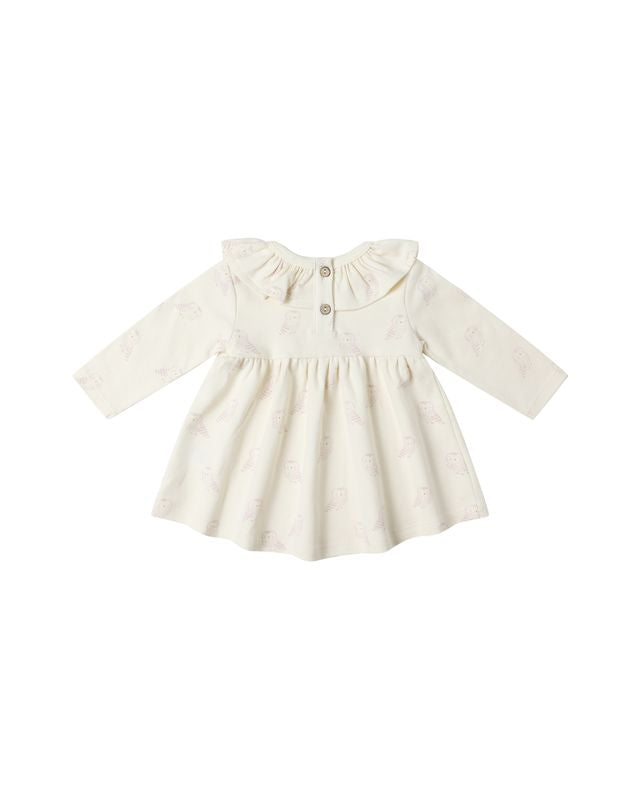 Ruffle Collar Jersey Dress