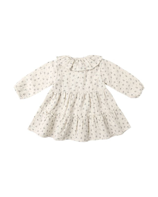 Ruffle Collar Button Dress