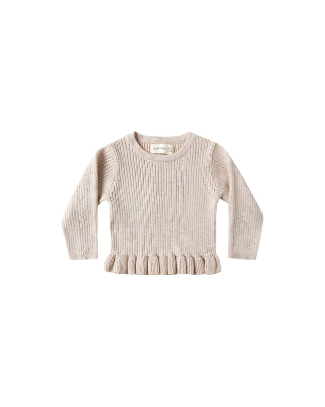 Rib Knit Peplum Top