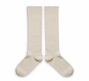 Ribbed Knee-High Socks